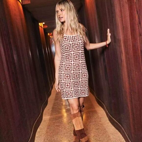 New  Marine Layer Celeste Crochet Dress Large - Picture 2 of 6